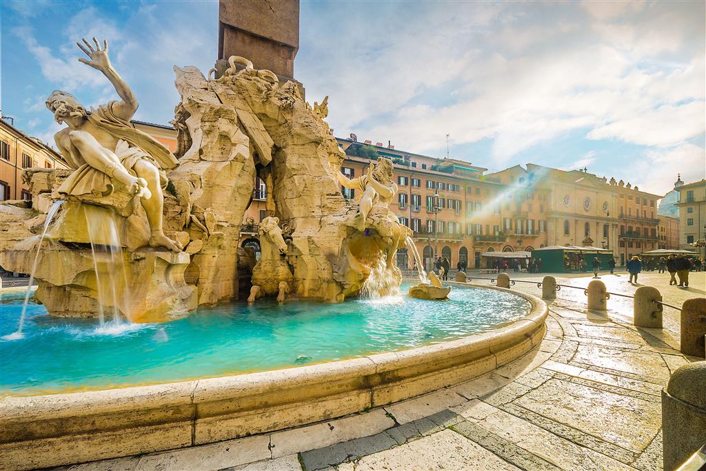 CK Turancar, Letecký poznávací zájazd, Taliansko, Rím - mesto príbehov a umenia, Piazza Navona, Berniniho Fontána štyroch riek